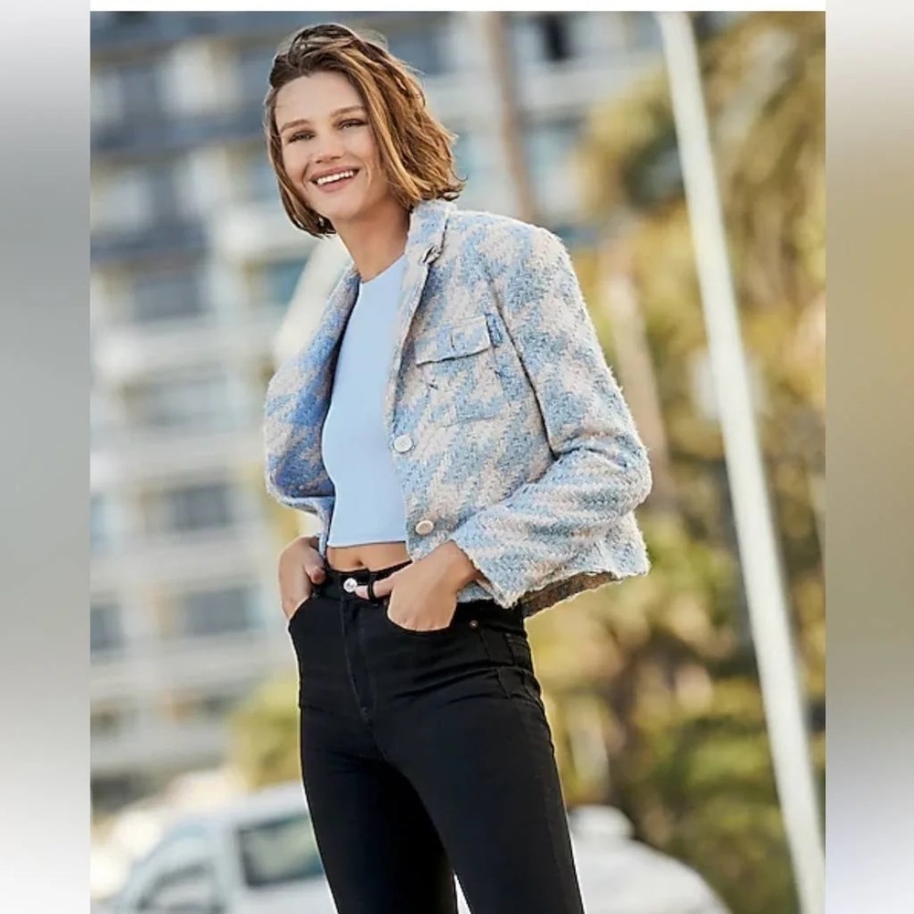 EXPRESS HOUNDSTOOTH BLAZER JACKET!